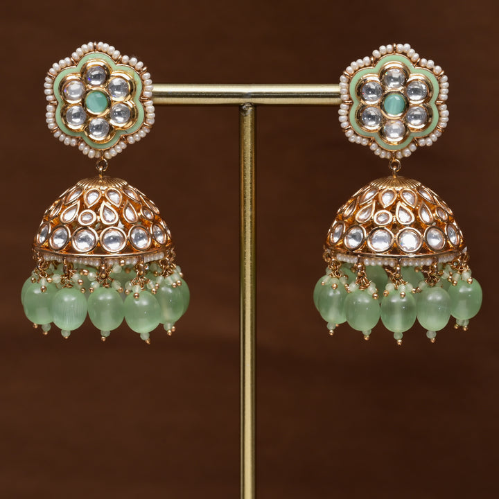 Moissanite Jhumka Earrings