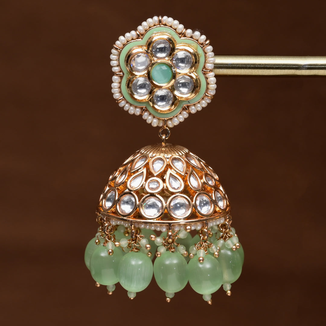 Moissanite Jhumka Earrings