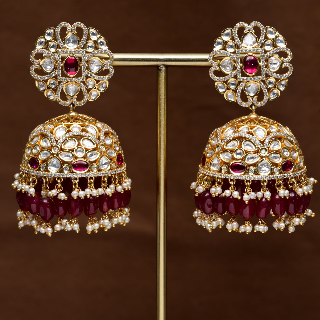 Moissanite Jhumka Earrings