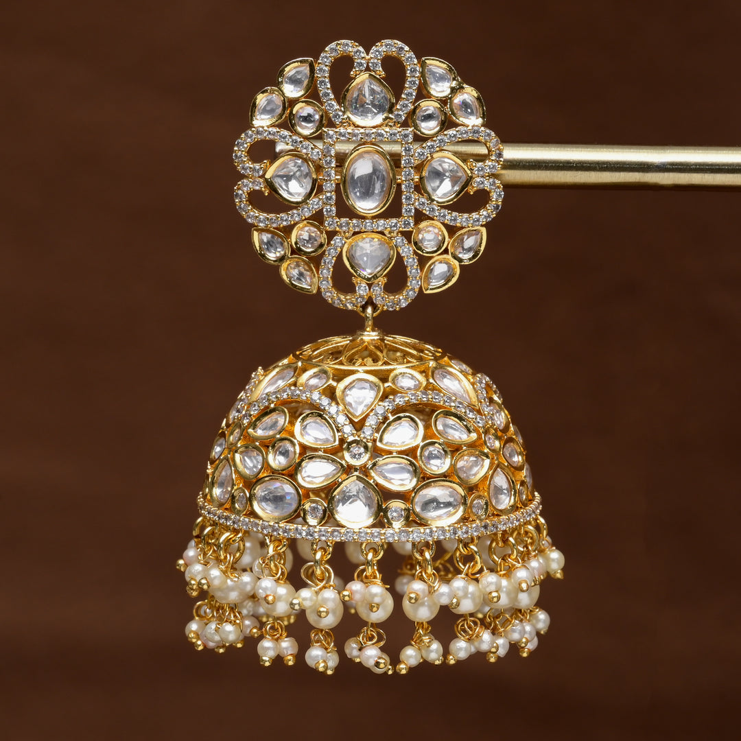 Moissanite Jhumka Earrings