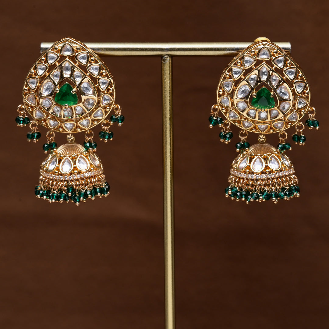 Moissanite Jhumka Earrings