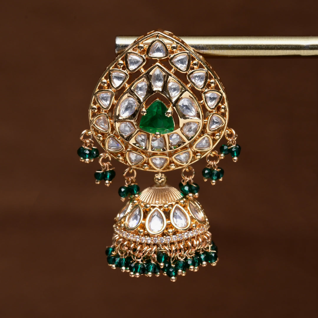 Moissanite Jhumka Earrings