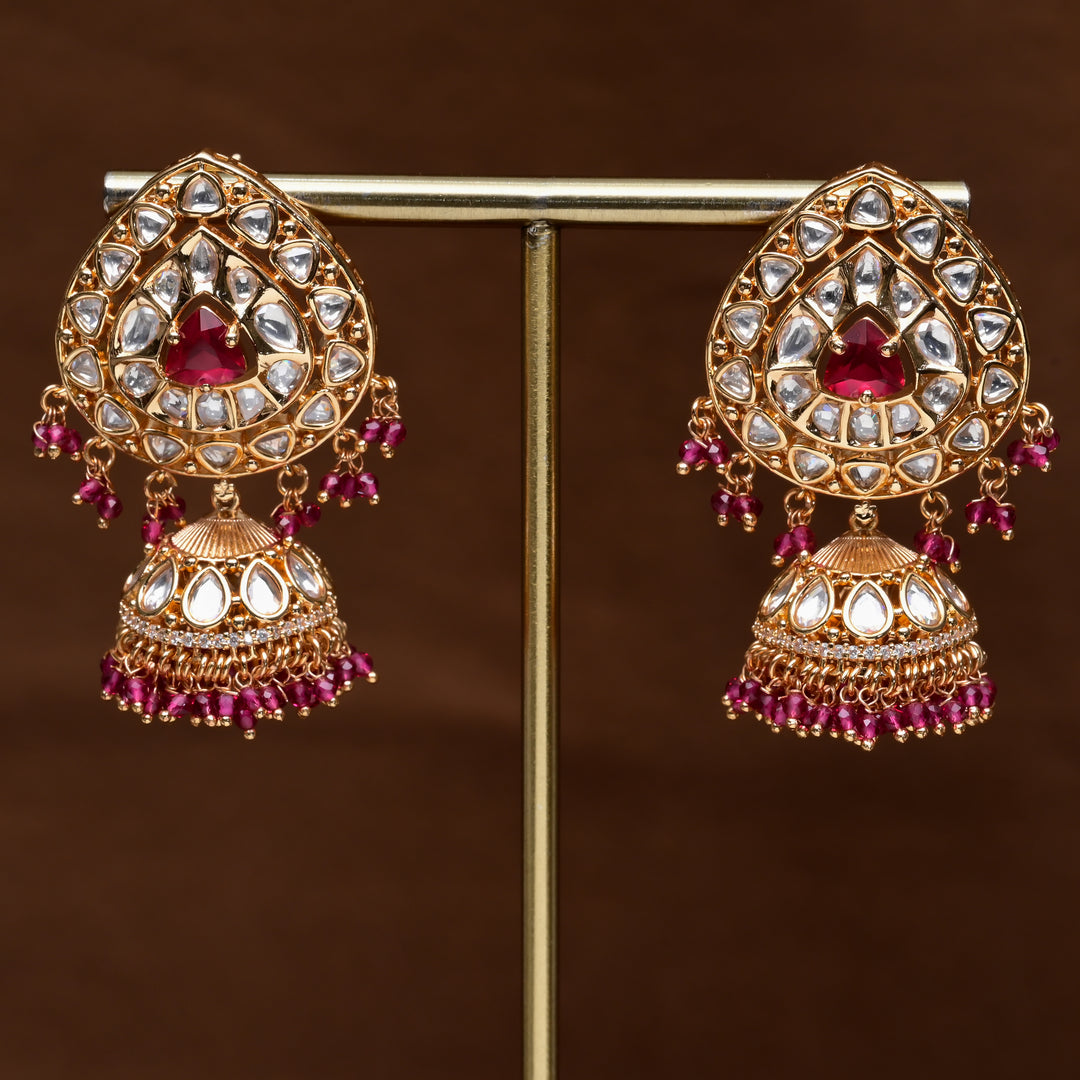 Moissanite Jhumka Earrings