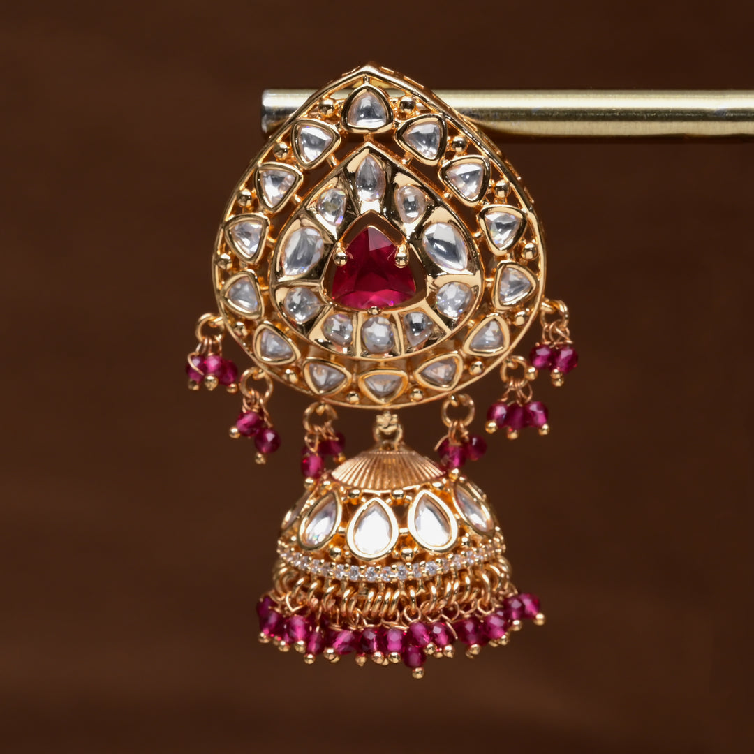 Moissanite Jhumka Earrings
