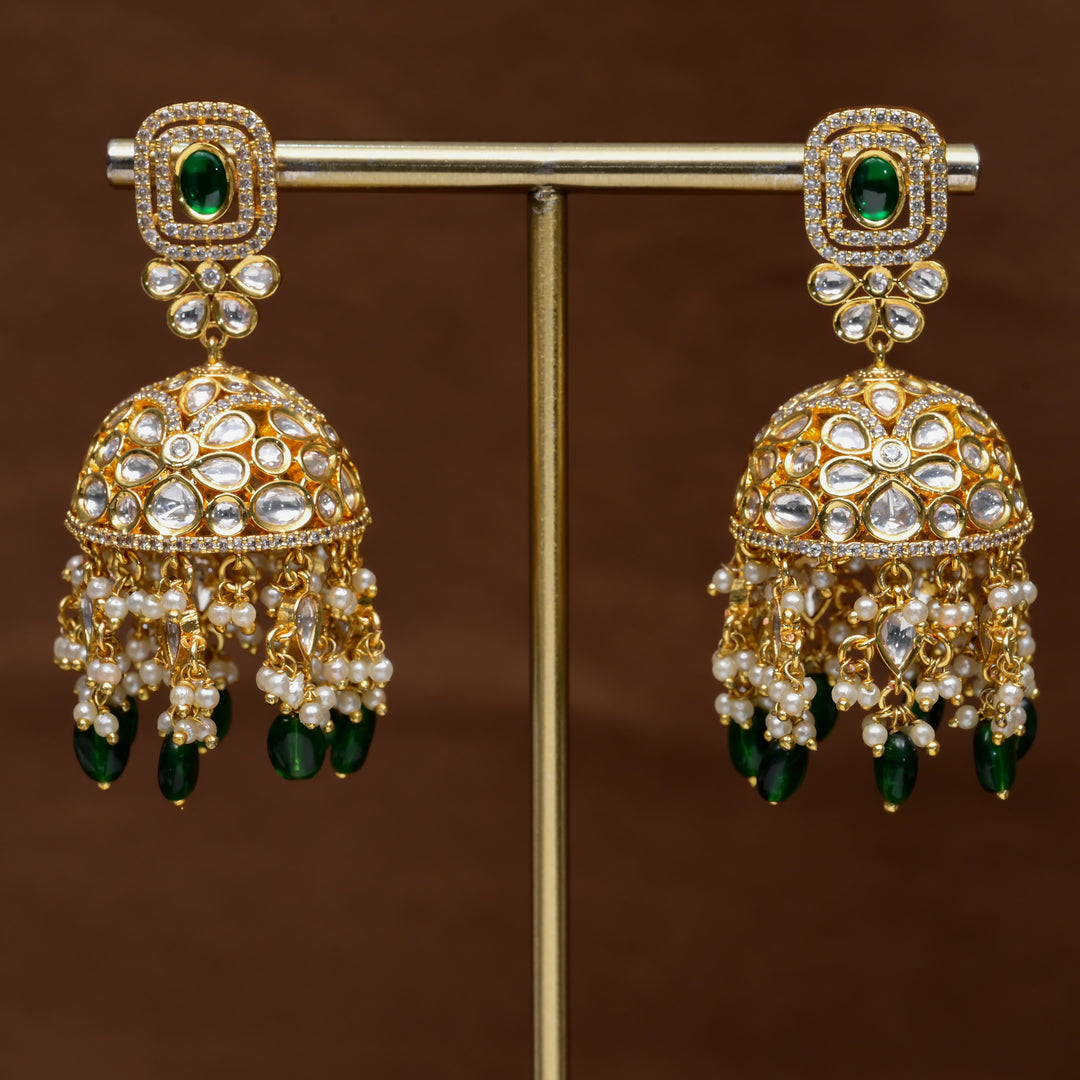 Moissanite Jhumka Earrings