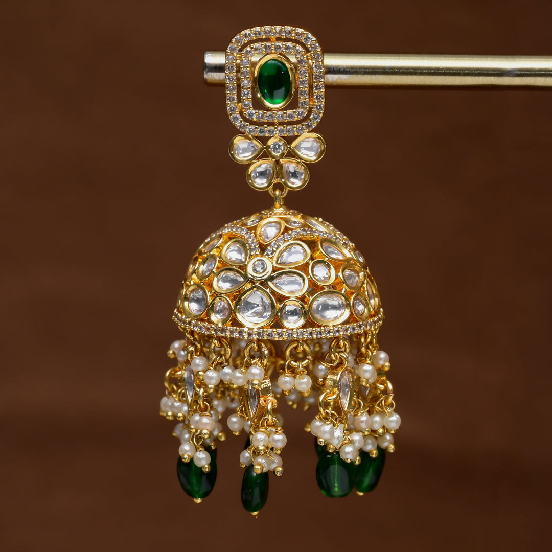Moissanite Jhumka Earrings