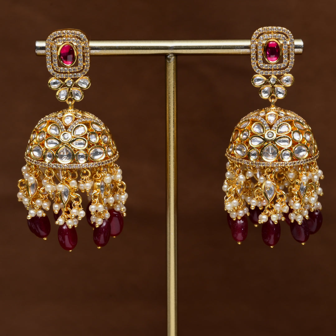 Moissanite Jhumka Earrings