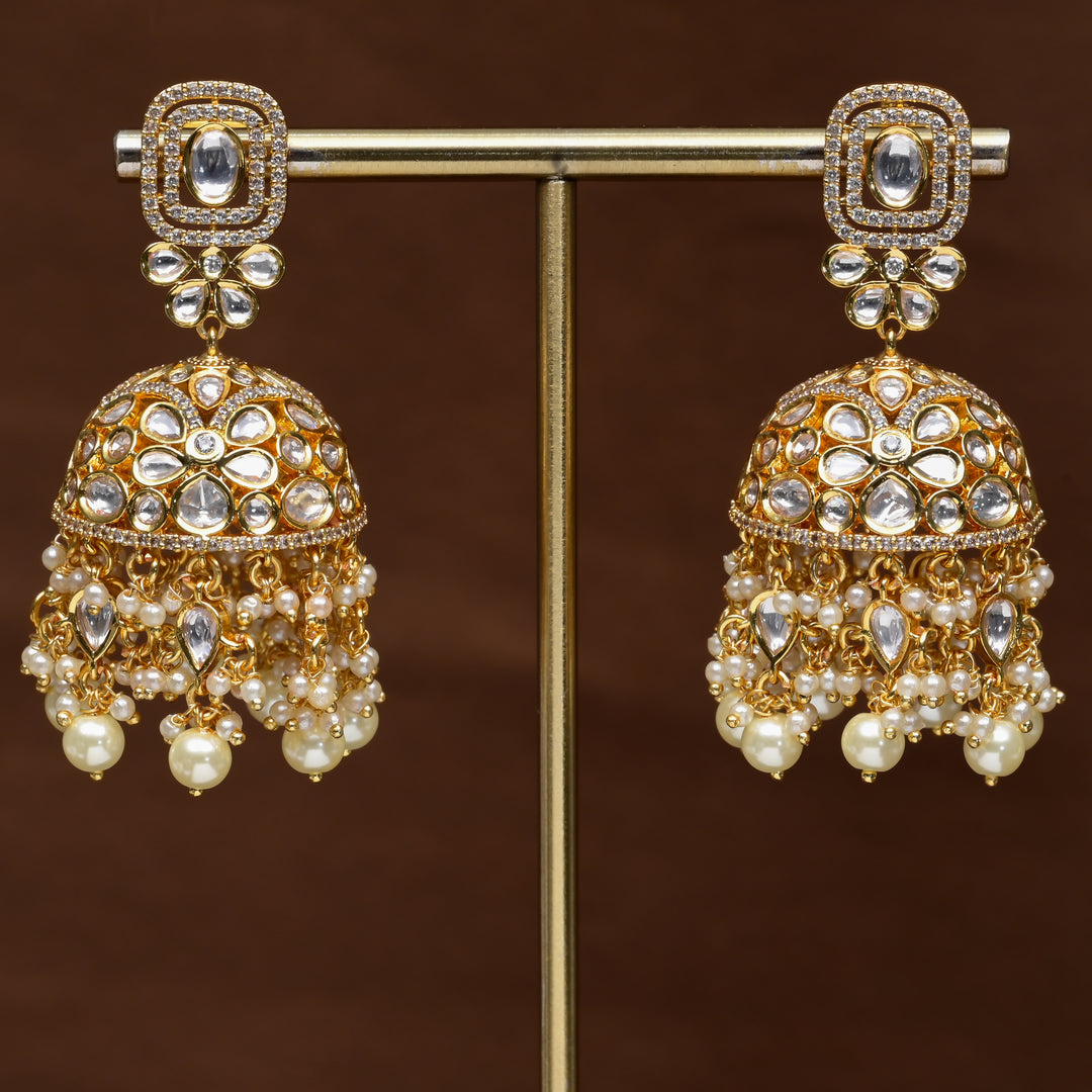 Moissanite Jhumka Earrings