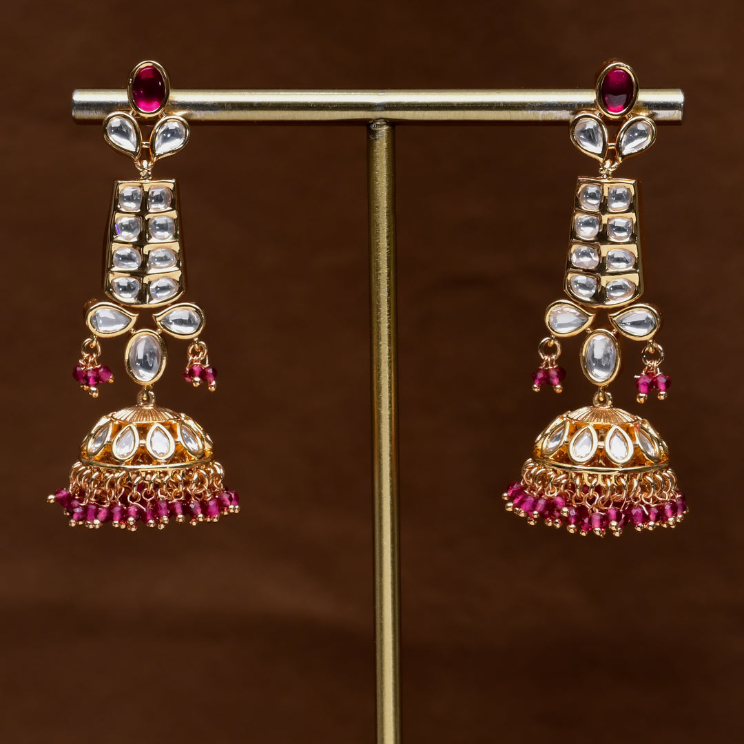 Moissanite Jhumka Earrings
