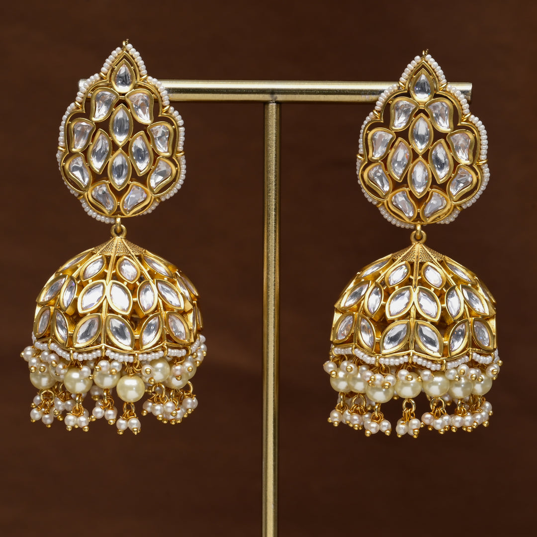 Moissanite Jhumka Earrings