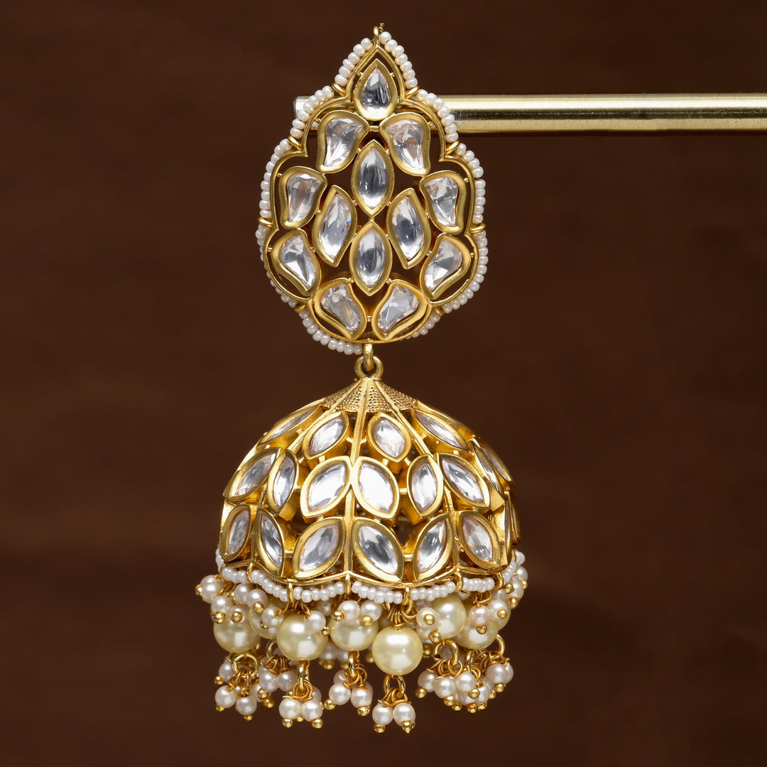 Moissanite Jhumka Earrings