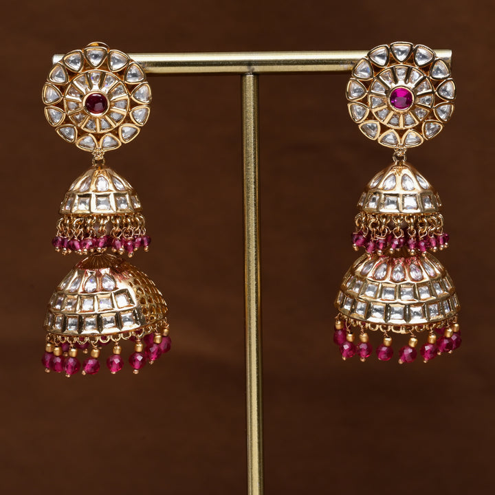 Moissanite Jhumka Earrings