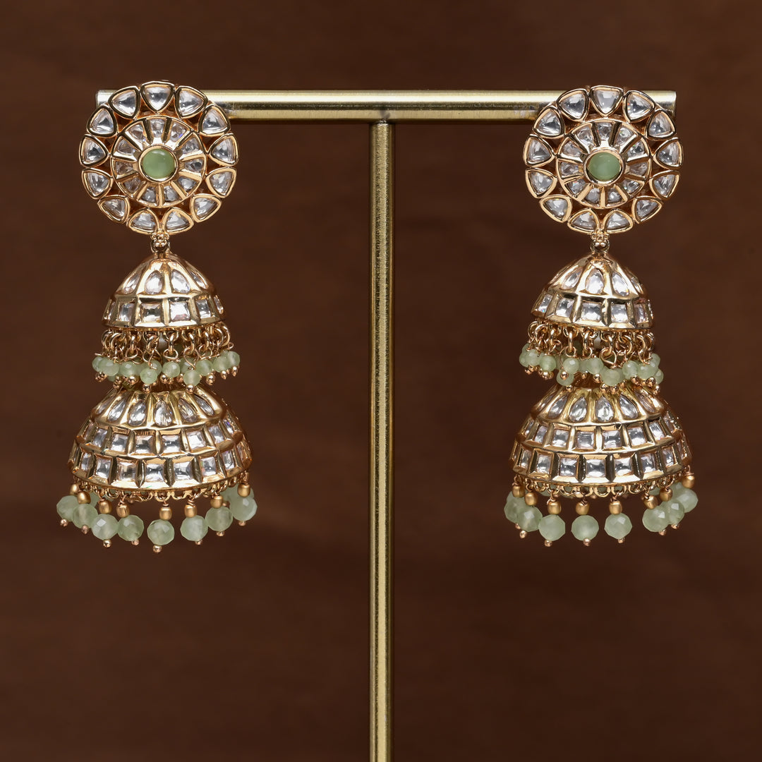 Moissanite Jhumka Earrings