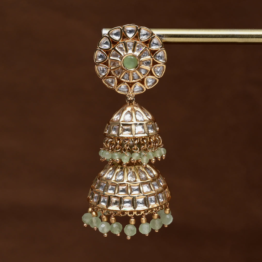 Moissanite Jhumka Earrings