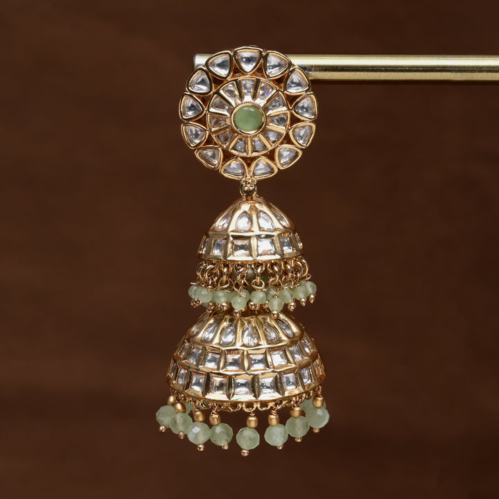 Moissanite Jhumka Earrings