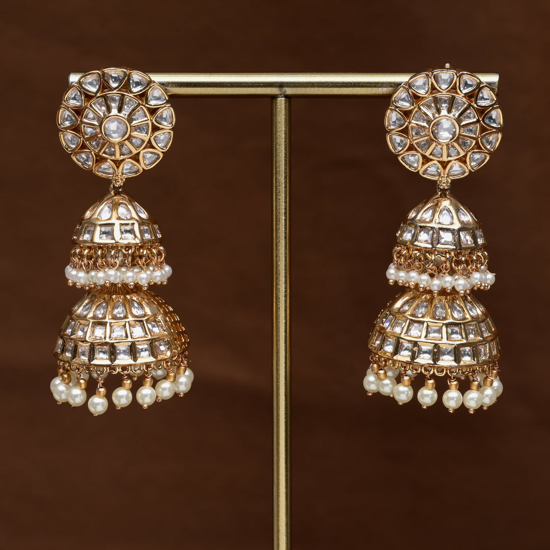 Moissanite Jhumka Earrings
