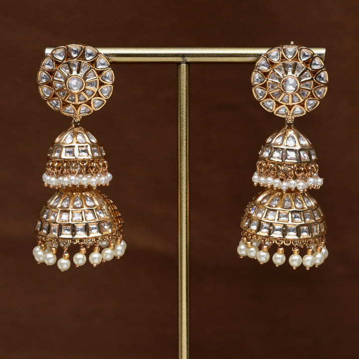 Moissanite Jhumka Earrings