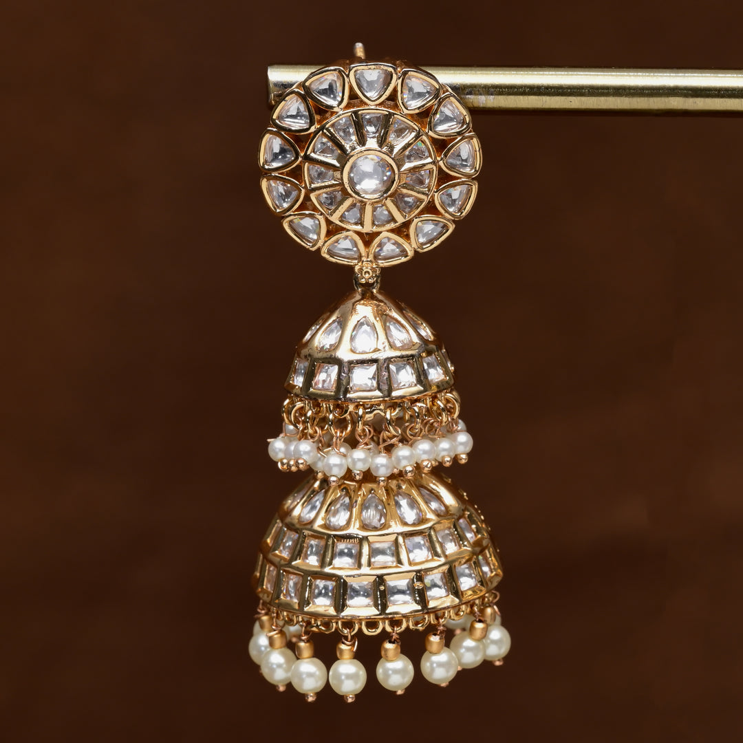 Moissanite Jhumka Earrings