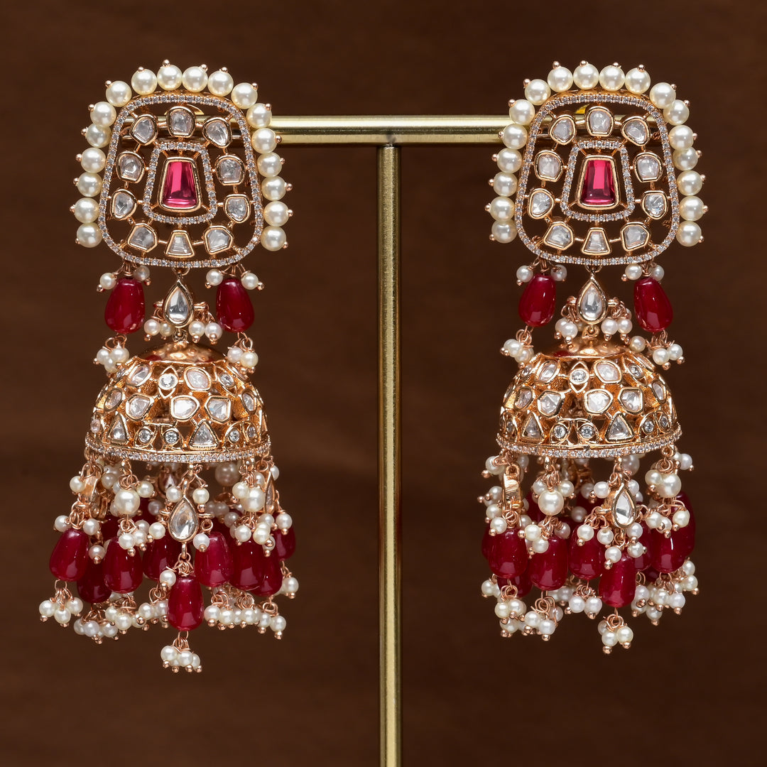 Moissanite Jhumka Earrings