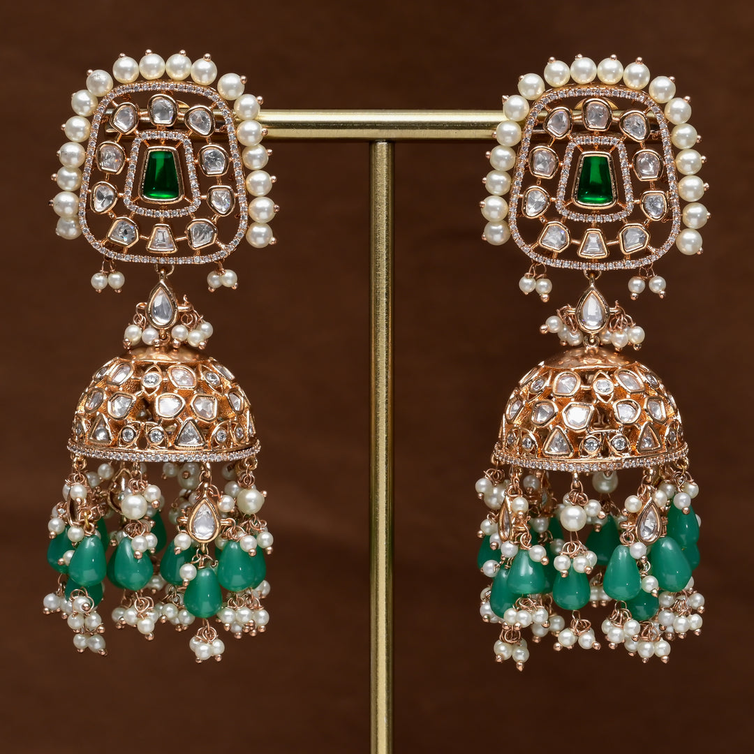Moissanite Jhumka Earrings