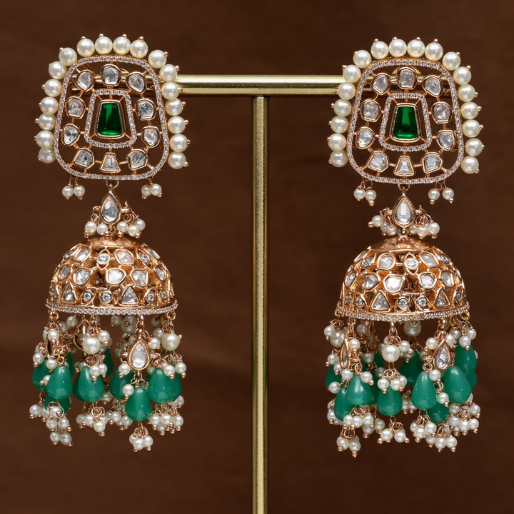 Moissanite Jhumka Earrings