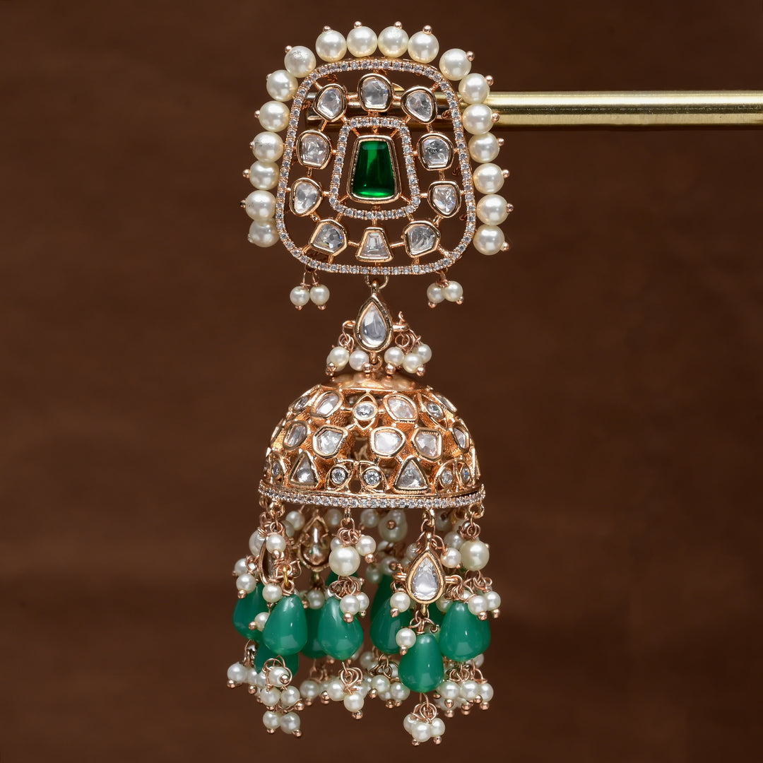 Moissanite Jhumka Earrings