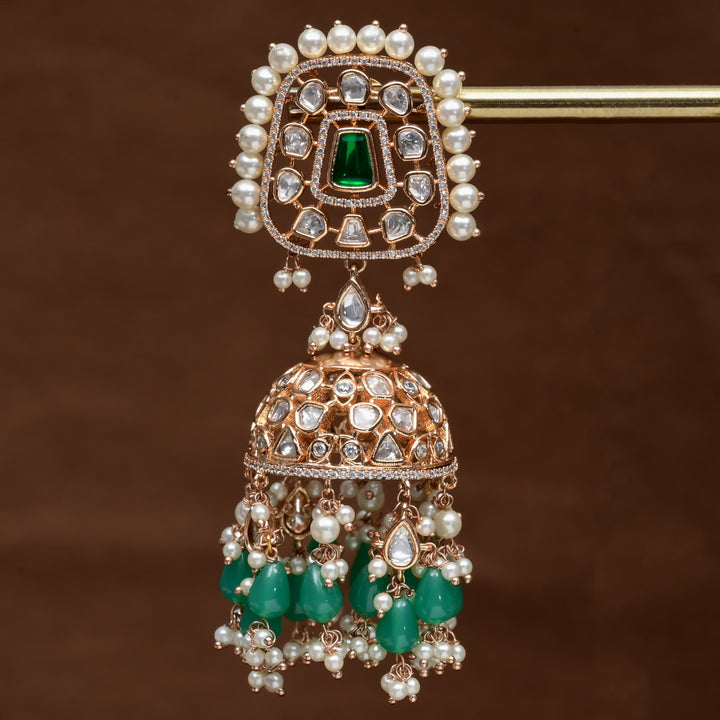 Moissanite Jhumka Earrings