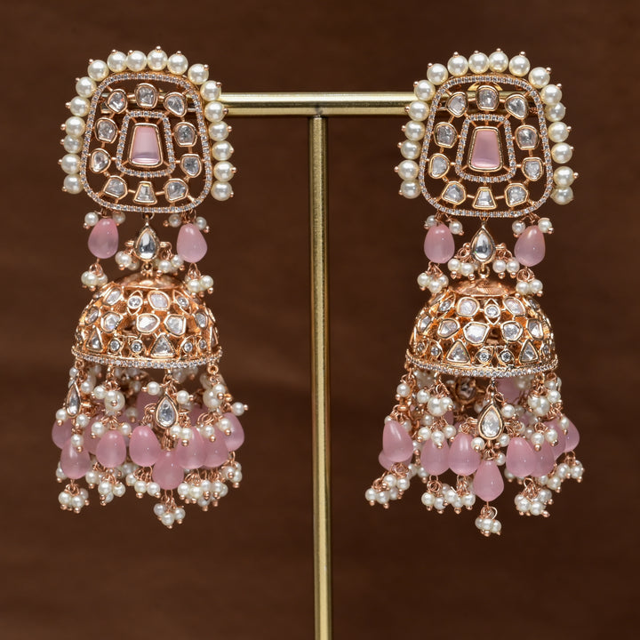 Moissanite Jhumka Earrings