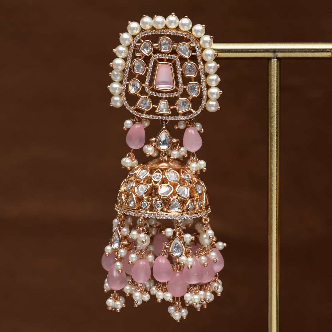 Moissanite Jhumka Earrings