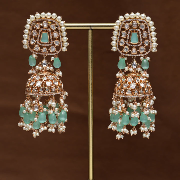 Moissanite Jhumka Earrings