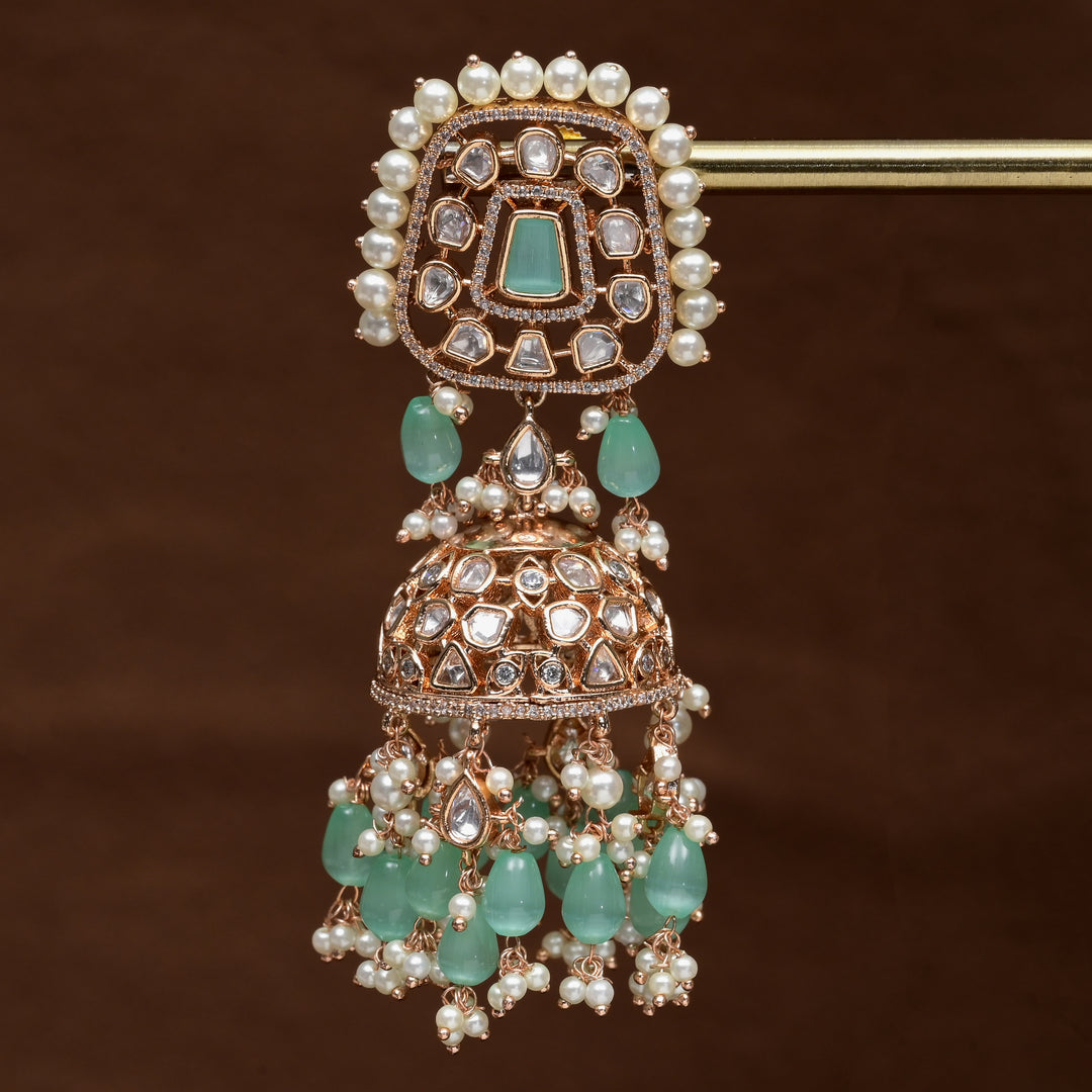 Moissanite Jhumka Earrings