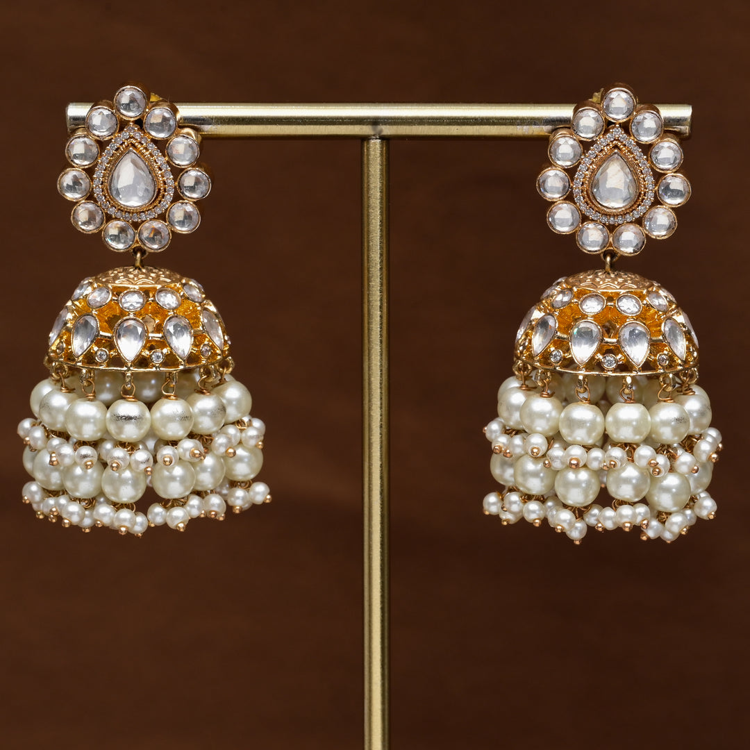 Moissanite Jhumka Earrings