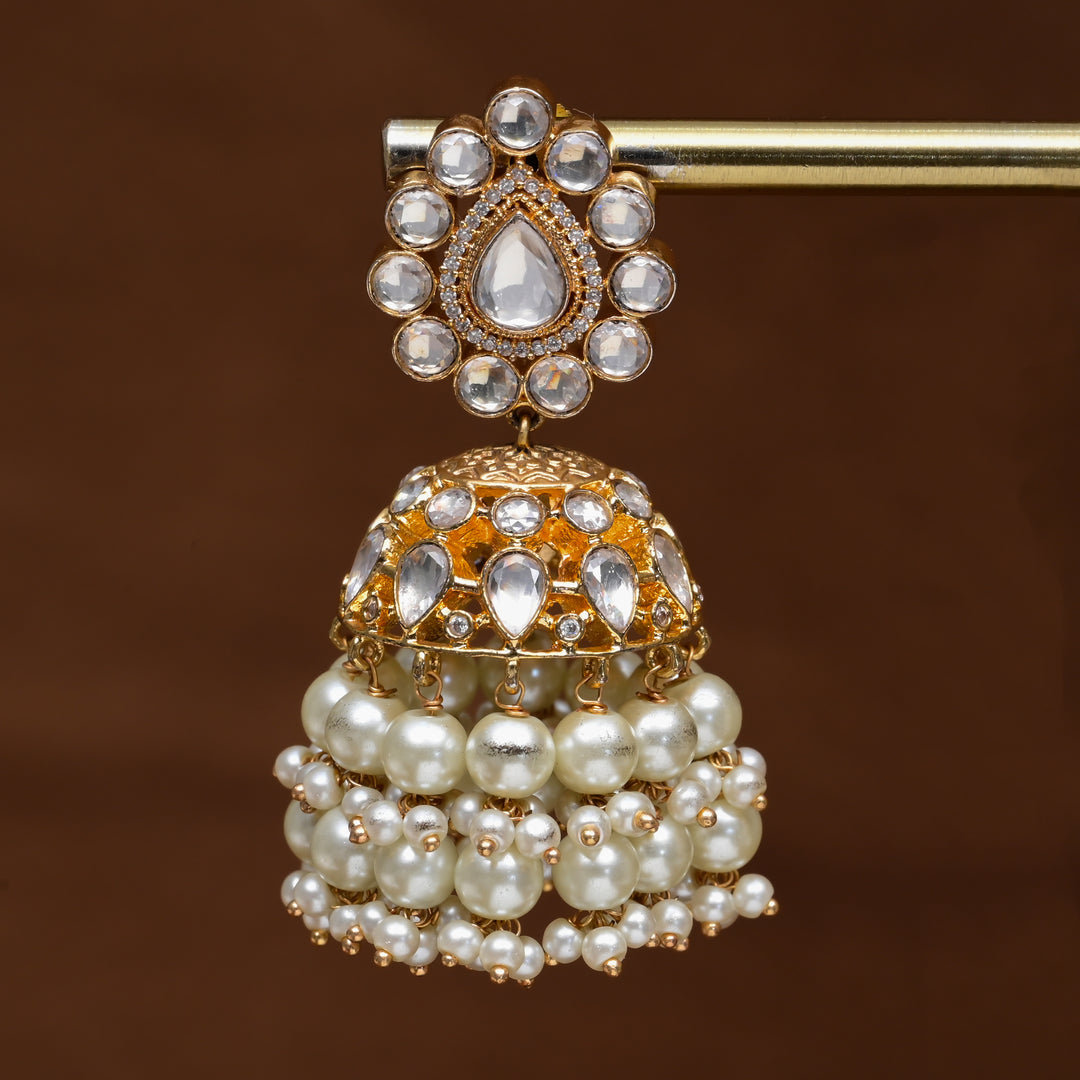 Moissanite Jhumka Earrings