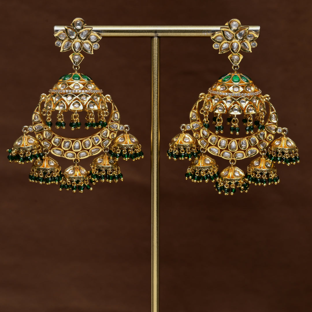 Moissanite Jhumka Earrings