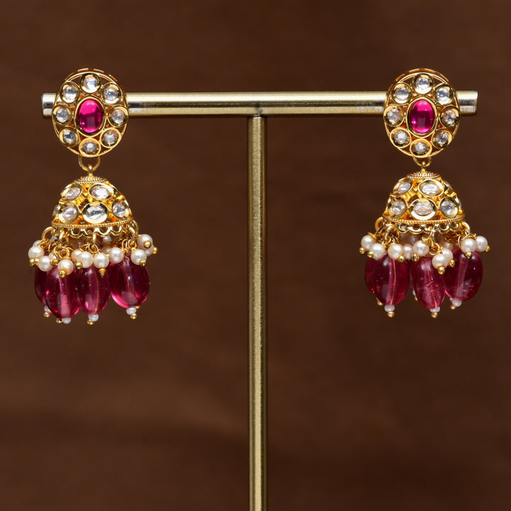 Moissanite Jhumka Earrings