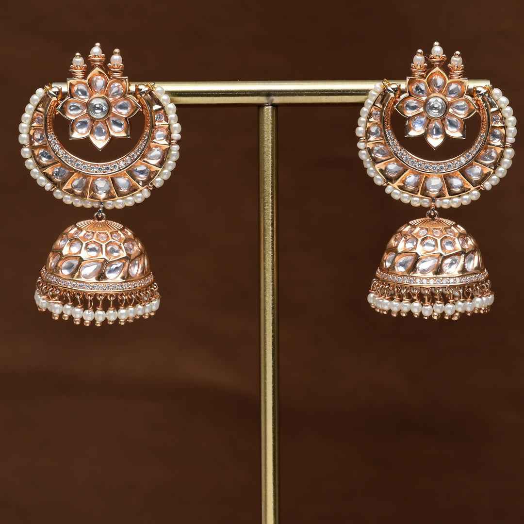 Moissanite Jhumka Earrings