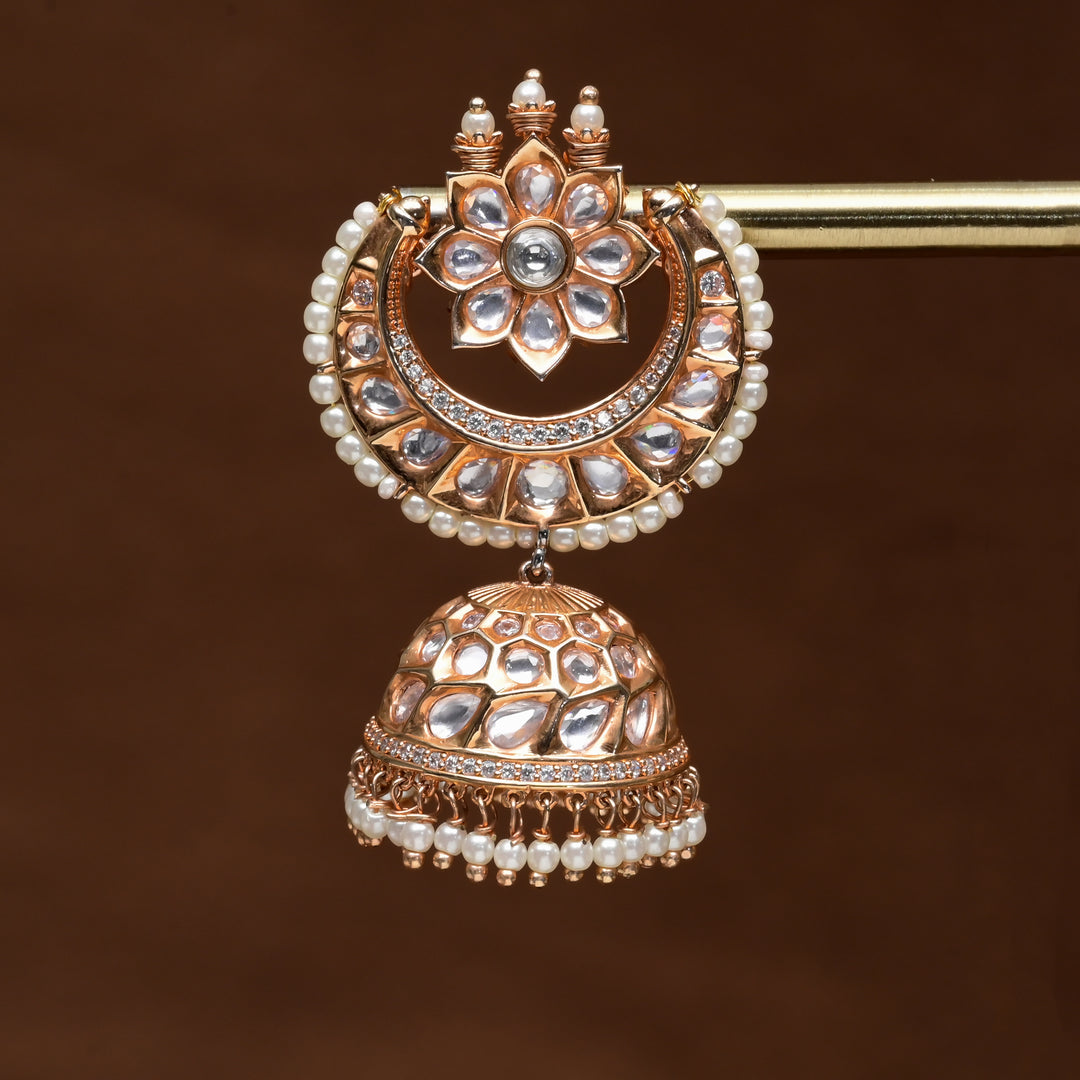 Moissanite Jhumka Earrings