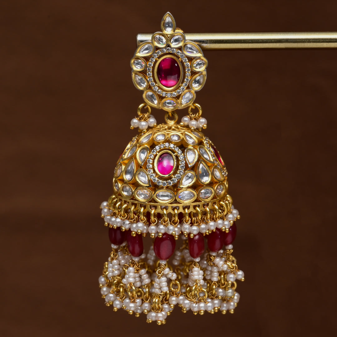 Moissanite Jhumka Earrings
