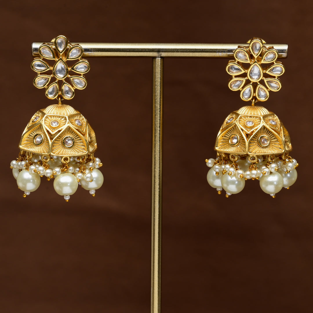 Moissanite Jhumka Earrings