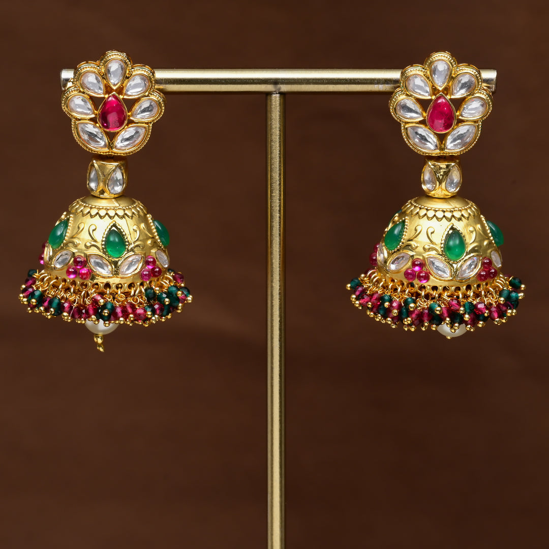 Moissanite Jhumka Earrings