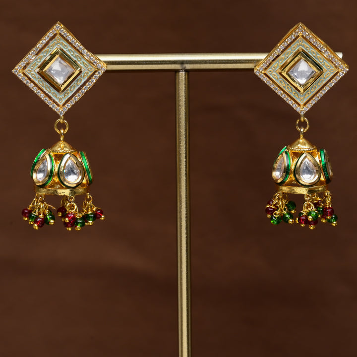 Moissanite Jhumka Earrings