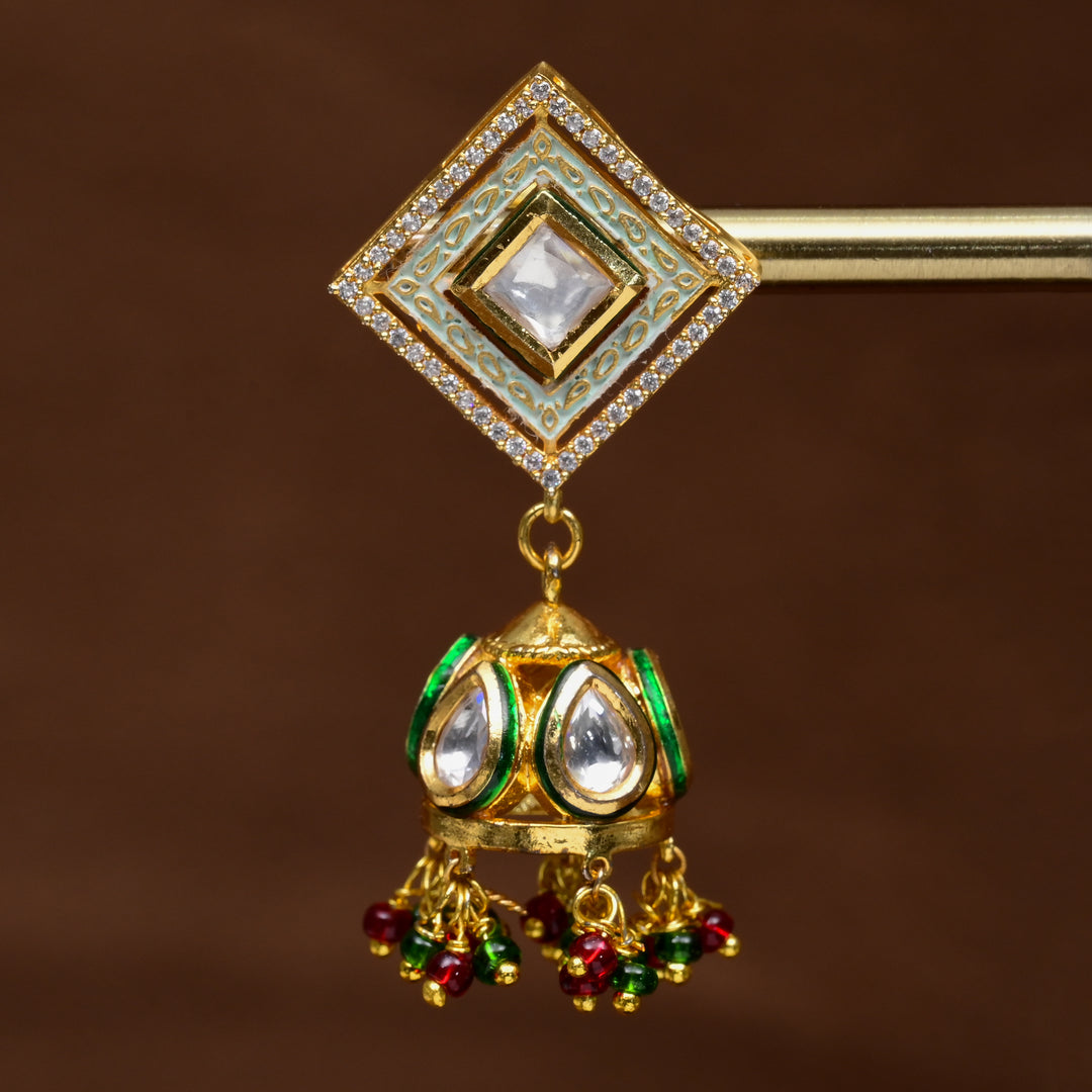 Moissanite Jhumka Earrings
