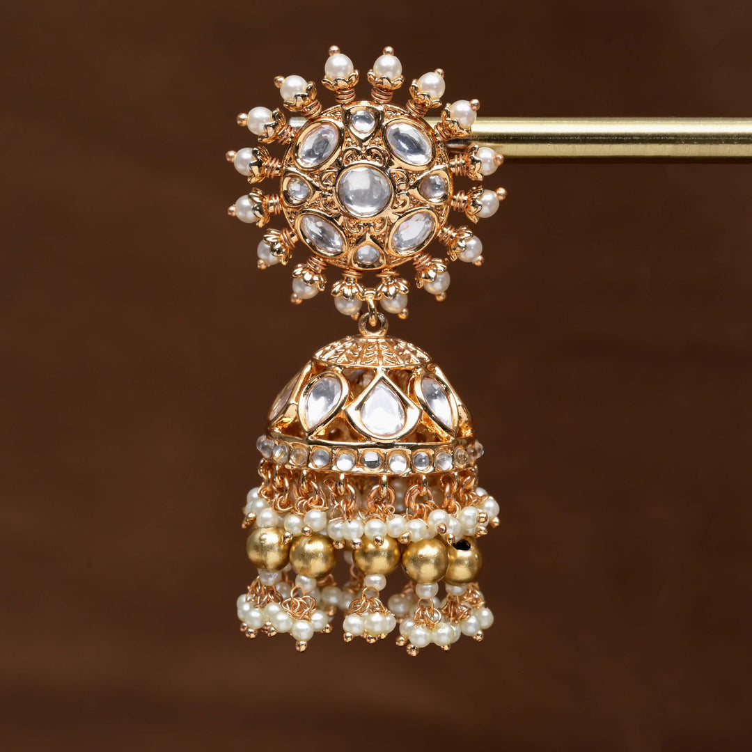 Moissanite Jhumka Earrings