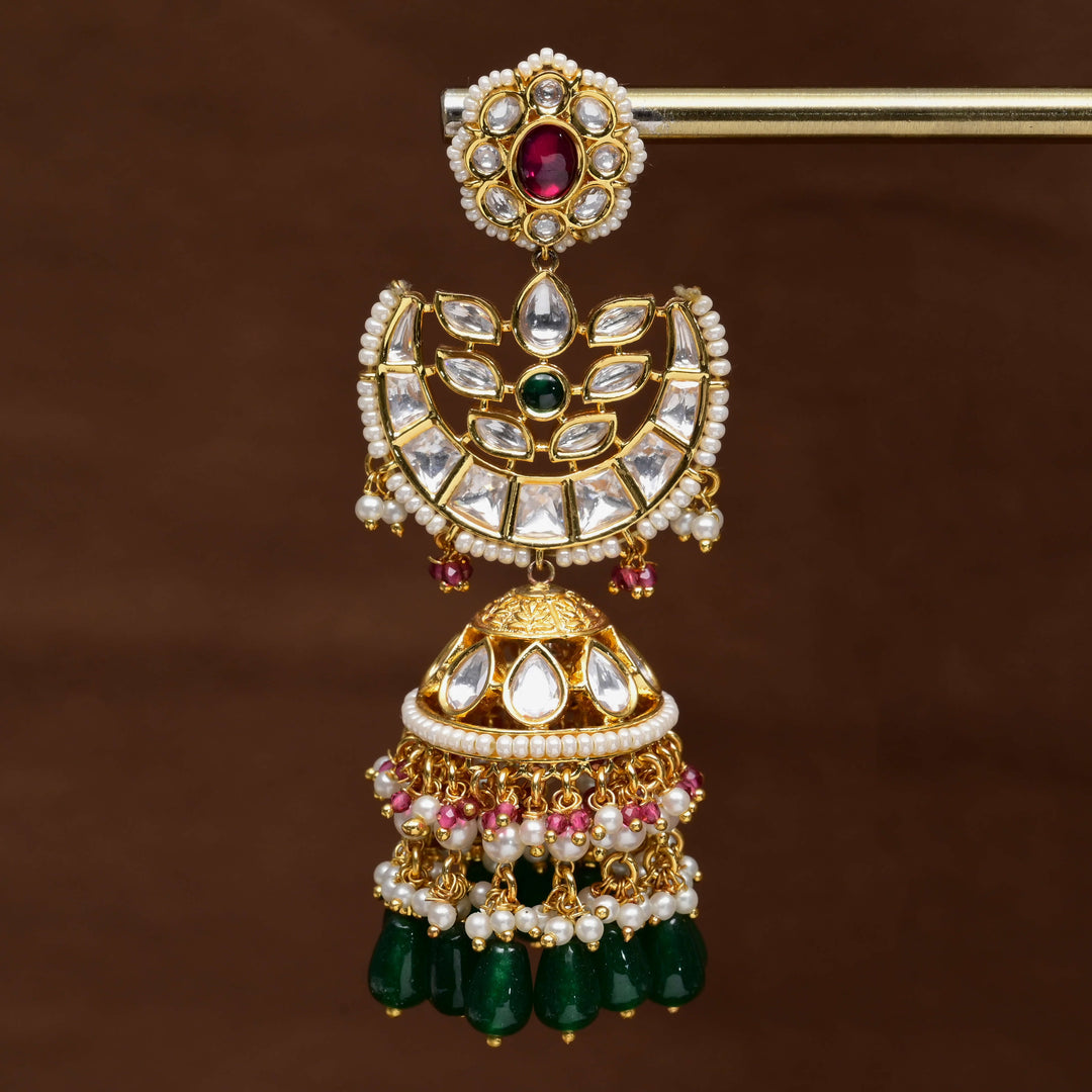 Moissanite Jhumka Earrings