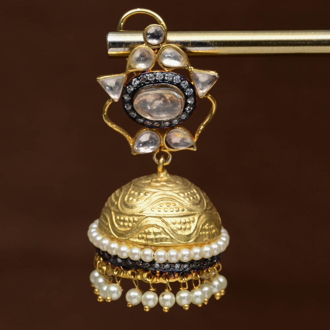 Moissanite Jhumka Earrings
