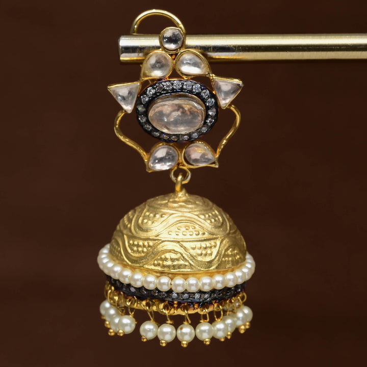 Moissanite Jhumka Earrings