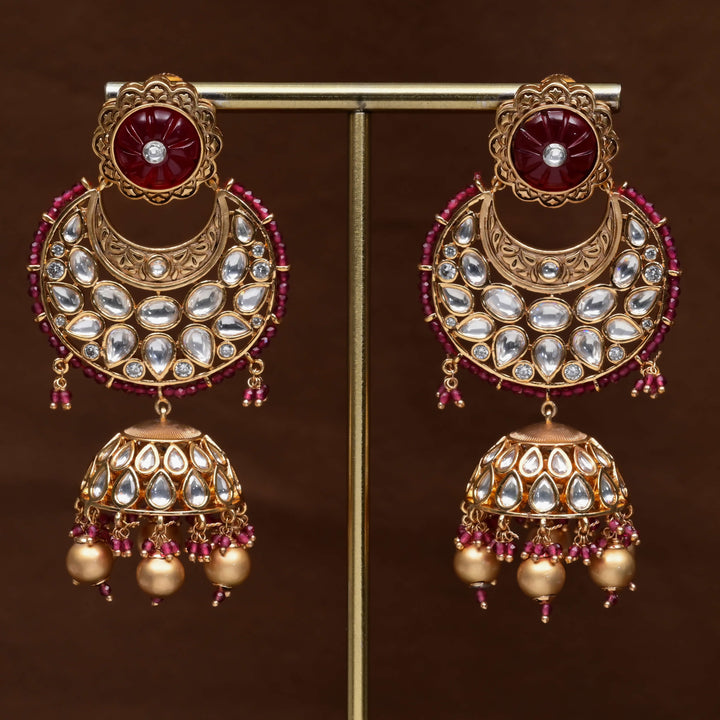Moissanite Jhumka Earrings