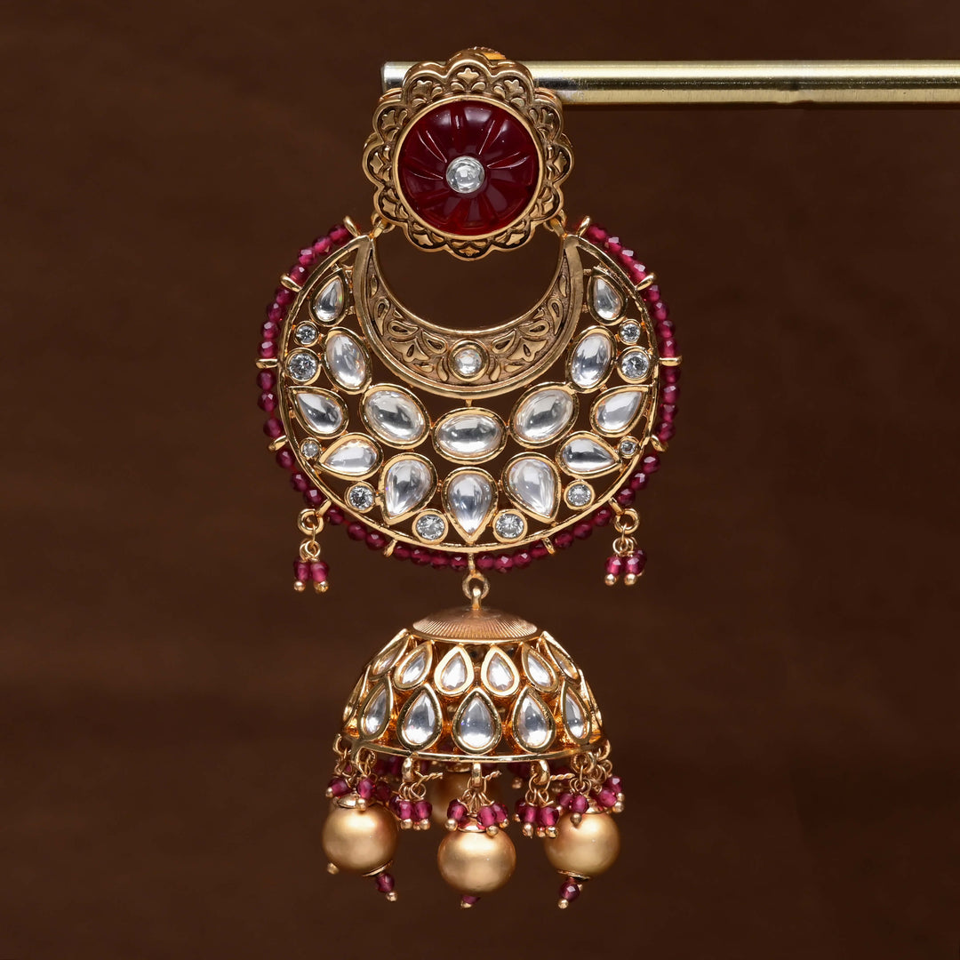 Moissanite Jhumka Earrings