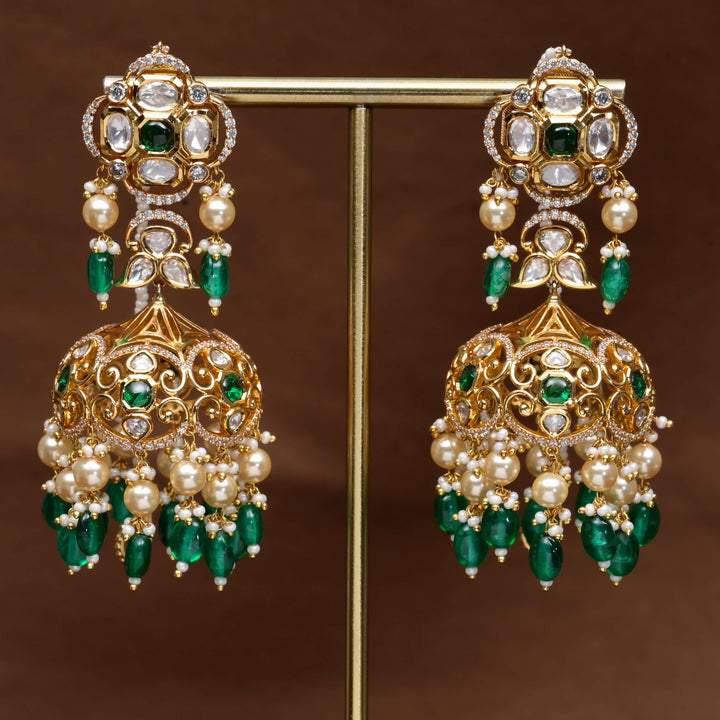 Moissanite Jhumka Earrings