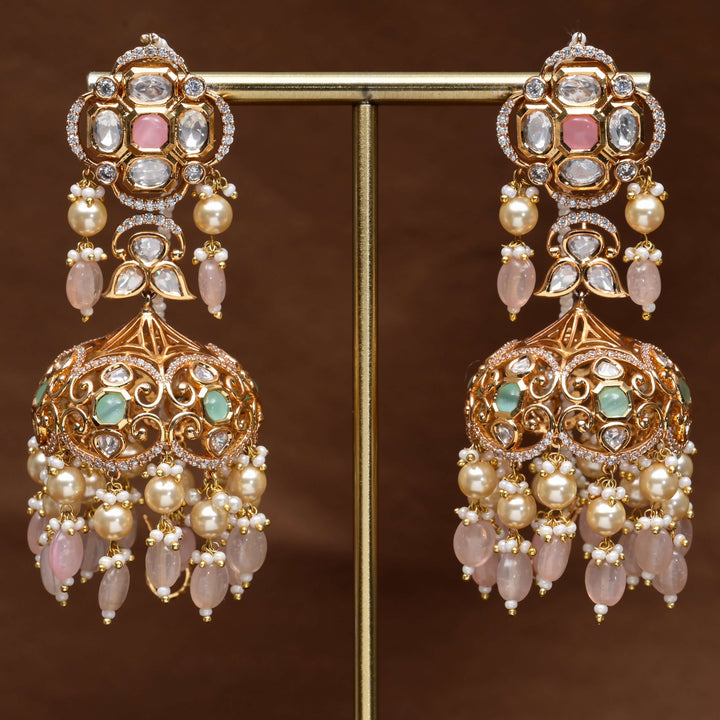 Moissanite Jhumka Earrings